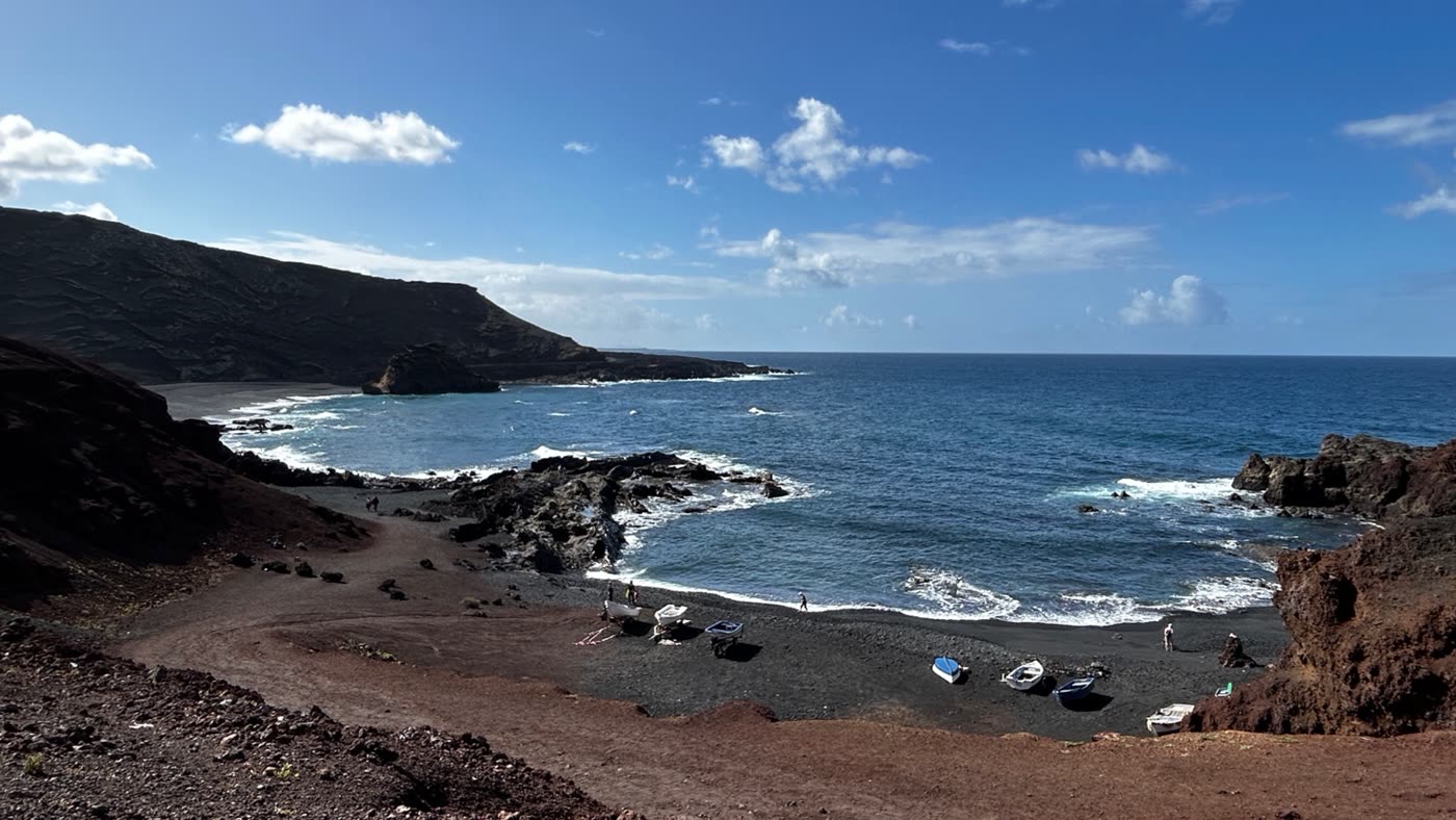 Charco de los Clicos: spiaggia nera