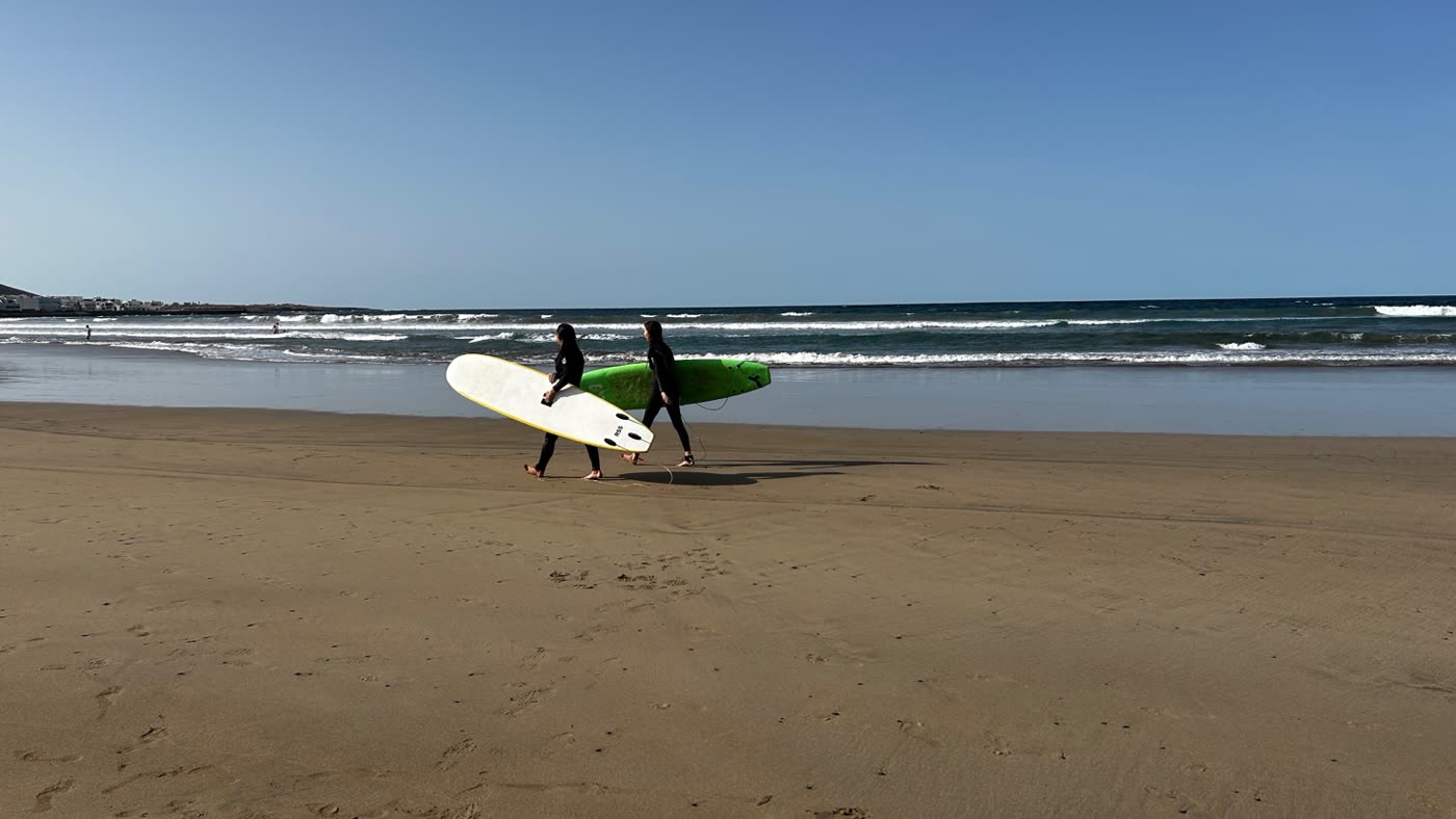 Surfiste a Famara